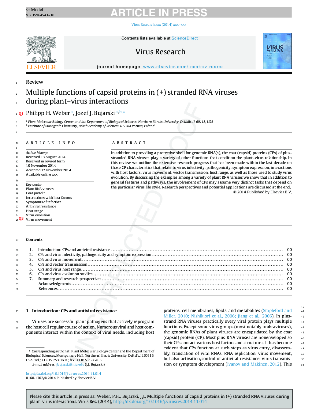 Multiple functions of capsid proteins in (+) stranded RNA viruses during plant-virus interactions