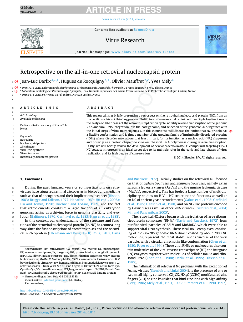 Retrospective on the all-in-one retroviral nucleocapsid protein