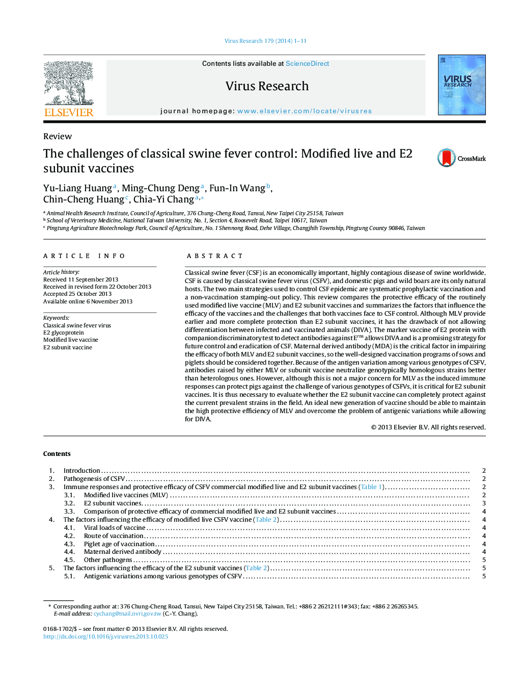 The challenges of classical swine fever control: Modified live and E2 subunit vaccines