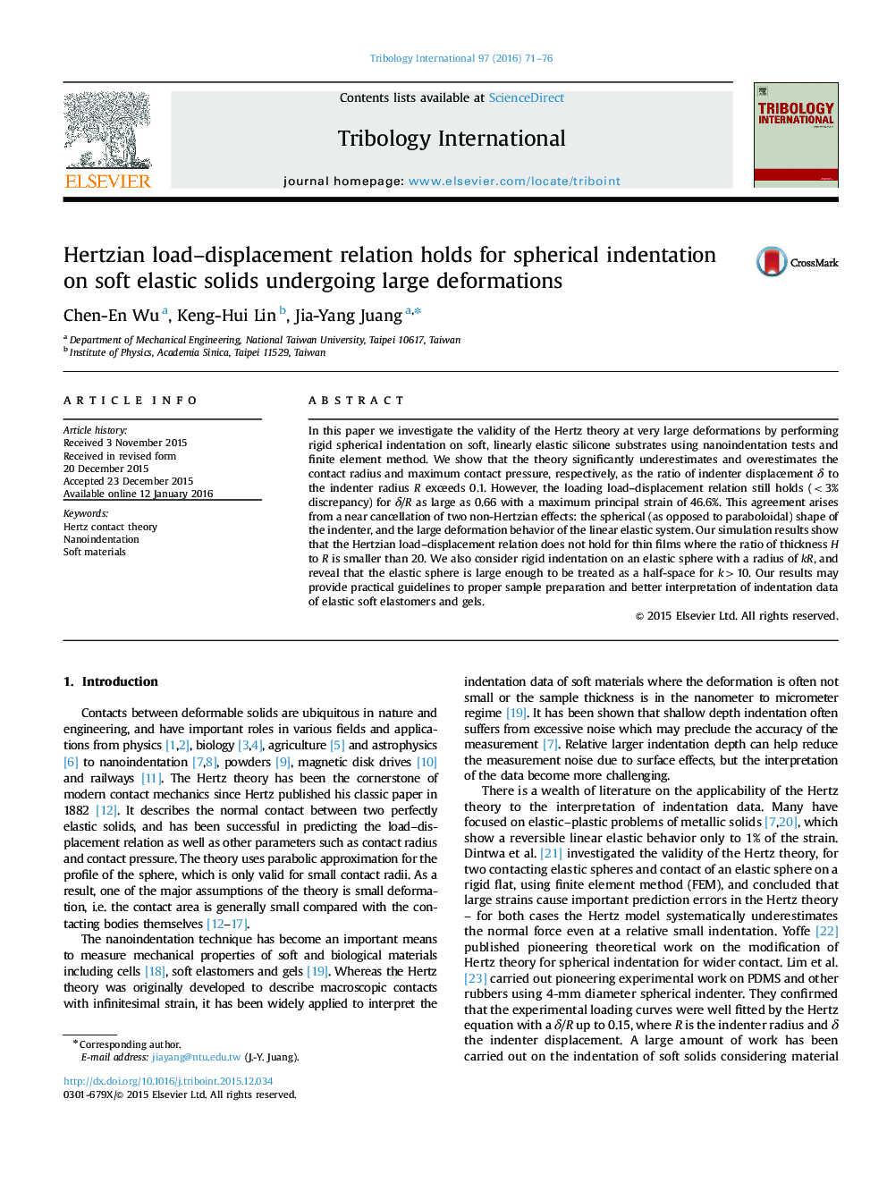 Hertzian load–displacement relation holds for spherical indentation on soft elastic solids undergoing large deformations