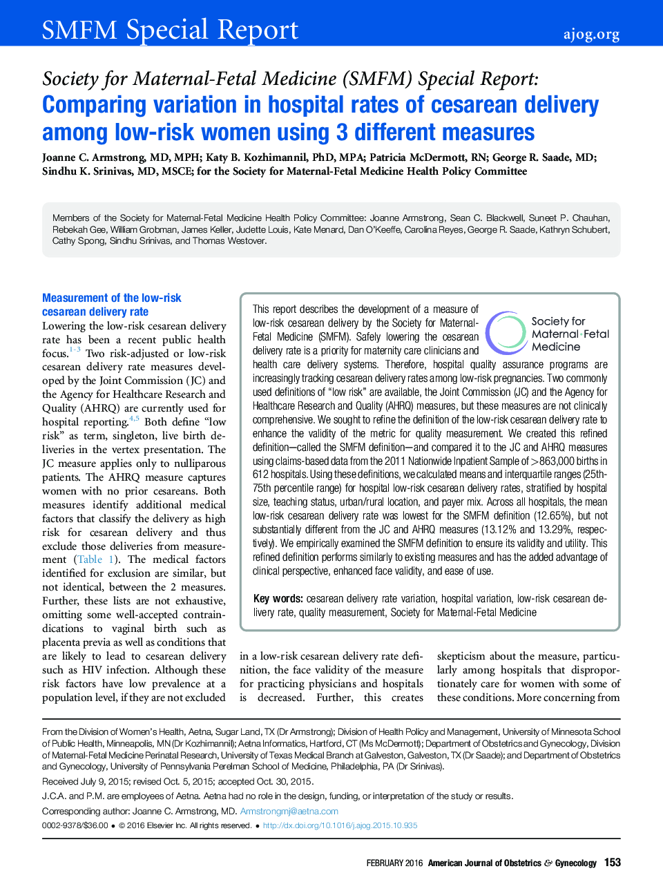 مقایسه تغییر در میزان شیوع سزارین در زنان کم خطر با استفاده از 3 روش مختلف 