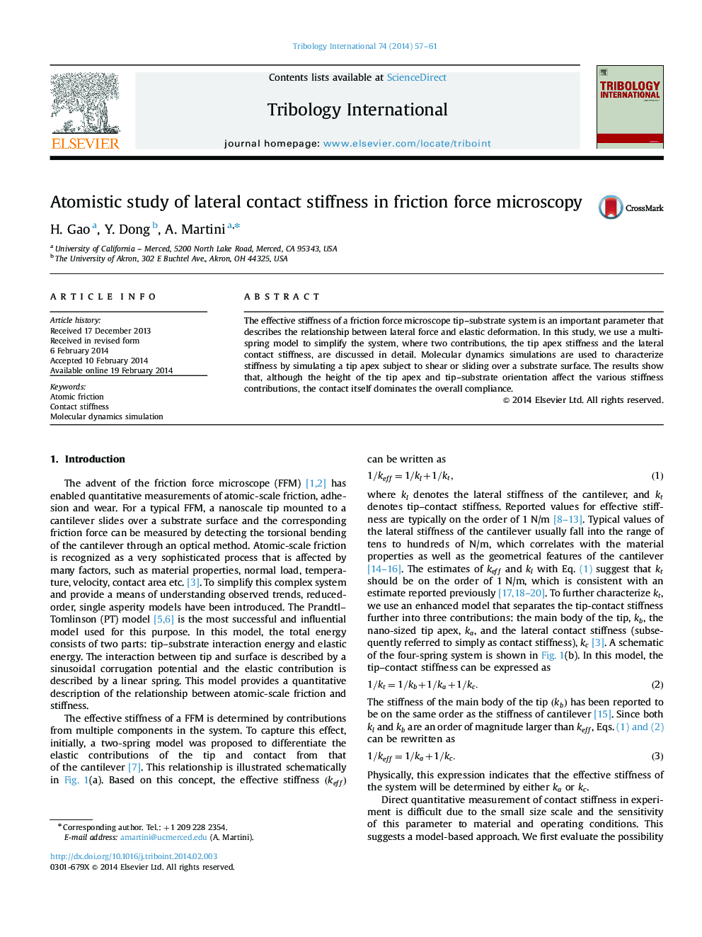 Atomistic study of lateral contact stiffness in friction force microscopy