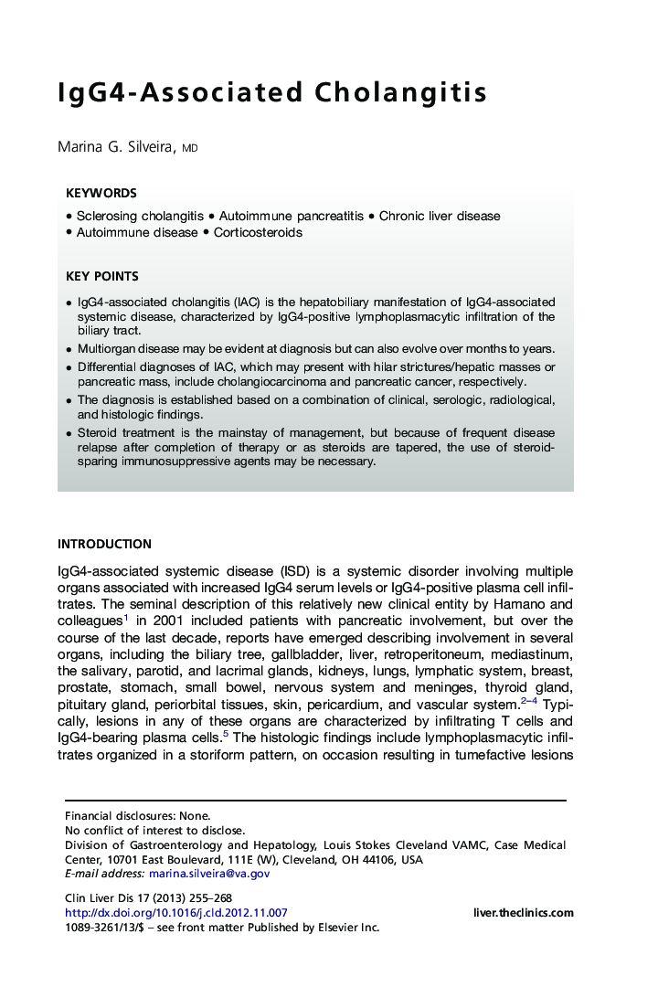 IgG4-Associated Cholangitis