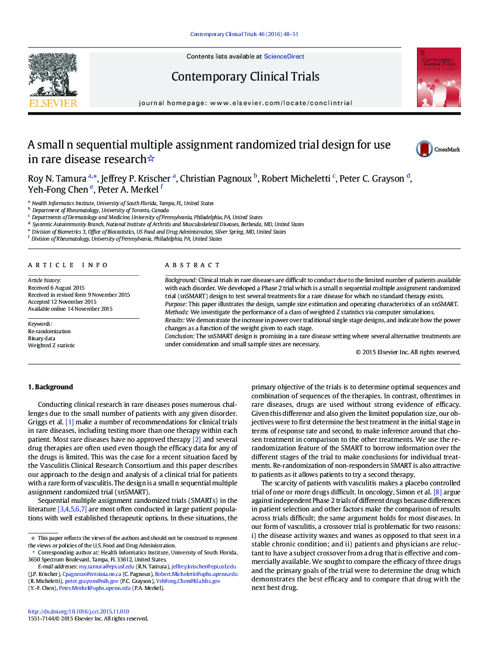 A small n sequential multiple assignment randomized trial design for use in rare disease research