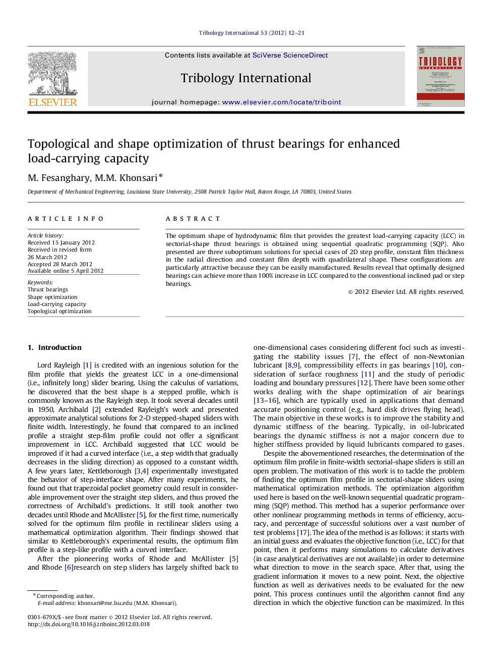 Topological and shape optimization of thrust bearings for enhanced load-carrying capacity