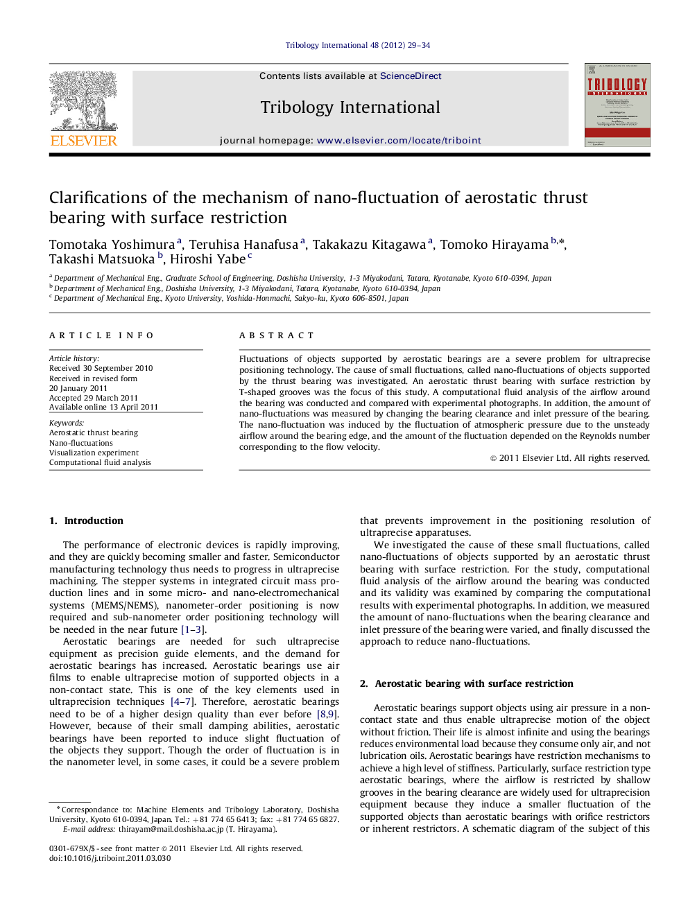 Clarifications of the mechanism of nano-fluctuation of aerostatic thrust bearing with surface restriction