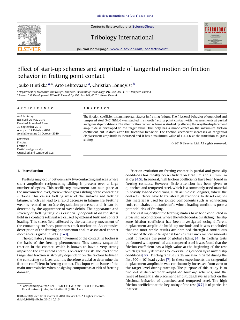 Effect of start-up schemes and amplitude of tangential motion on friction behavior in fretting point contact