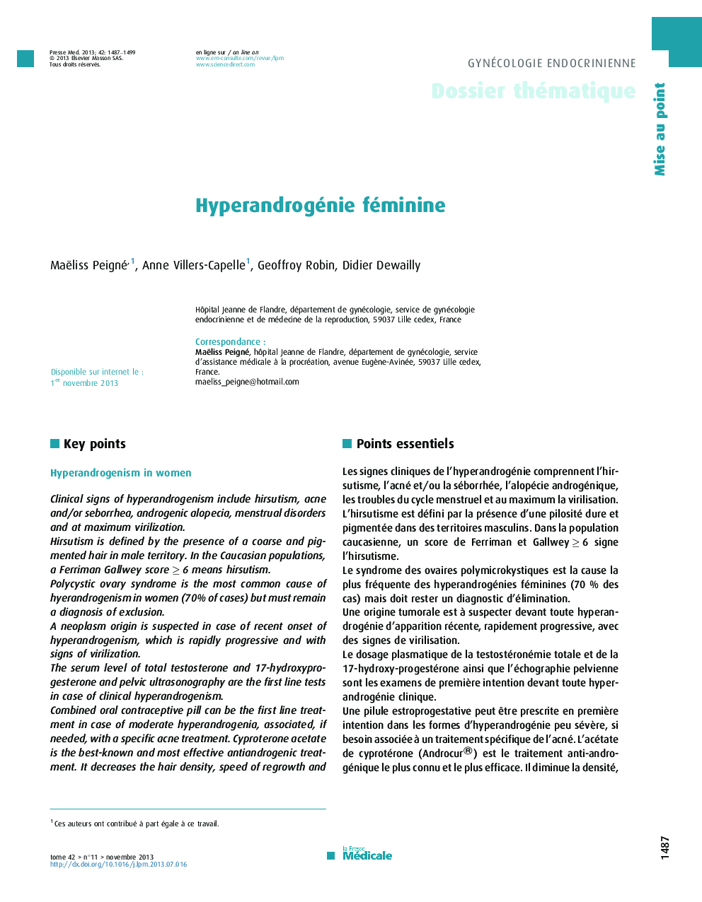 Hyperandrogénie féminine