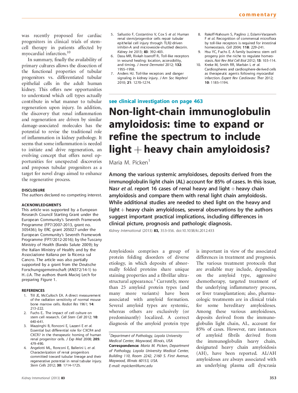 Non-light-chain immunoglobulin amyloidosis: time to expand or refine the spectrum to include light+heavy chain amyloidosis?