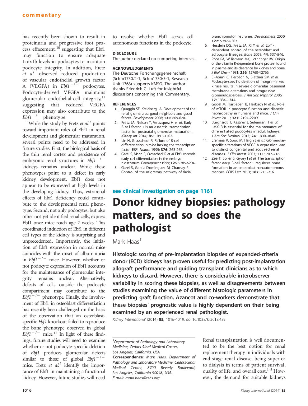 Donor kidney biopsies: pathology matters, and so does the pathologist