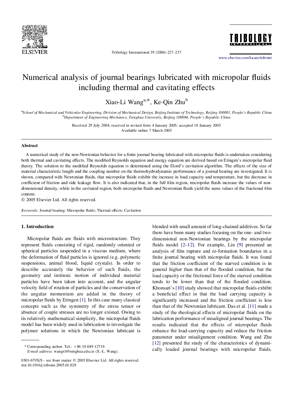 Numerical analysis of journal bearings lubricated with micropolar fluids including thermal and cavitating effects