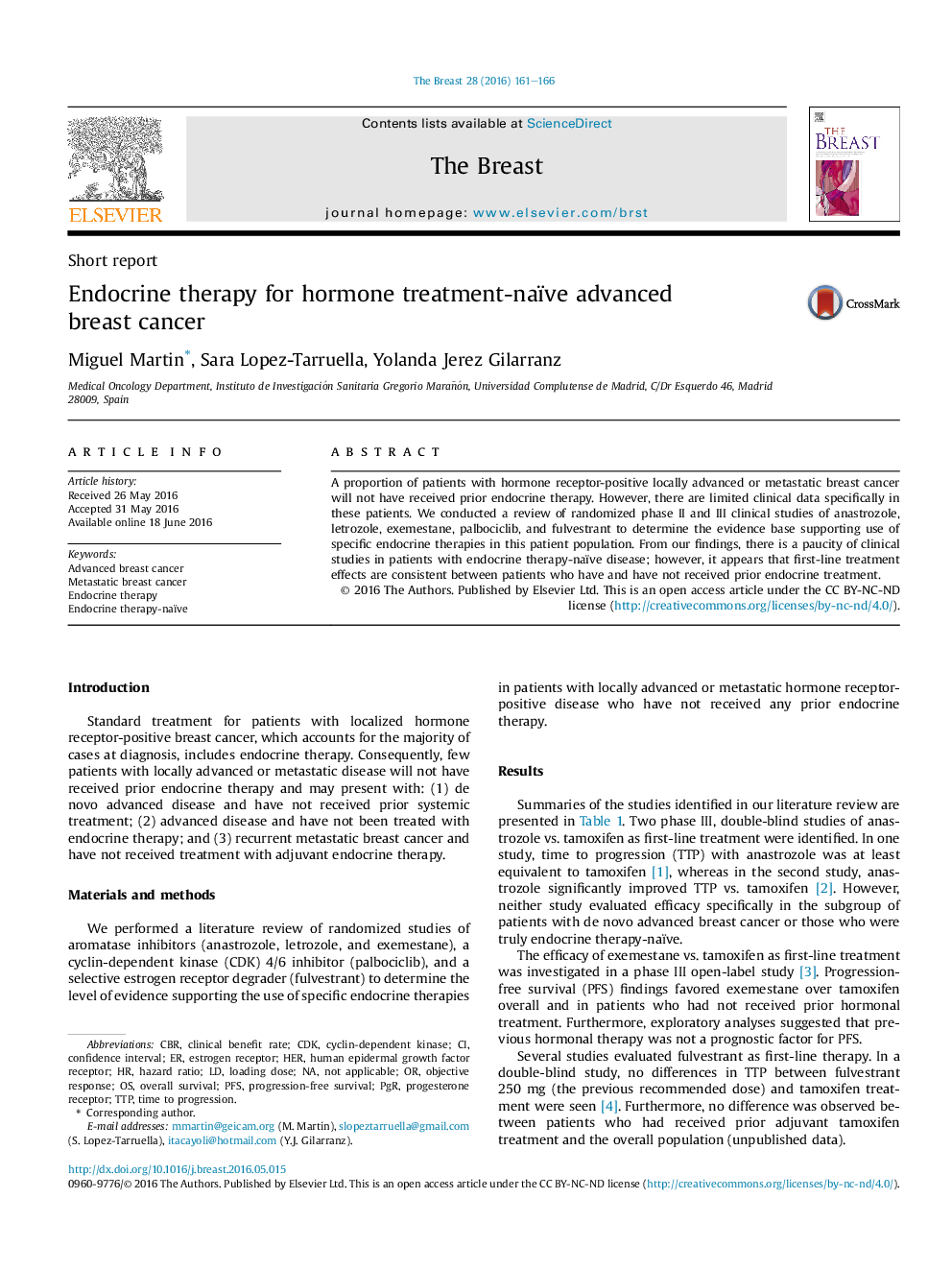 Endocrine therapy for hormone treatment-naïve advanced breast cancer