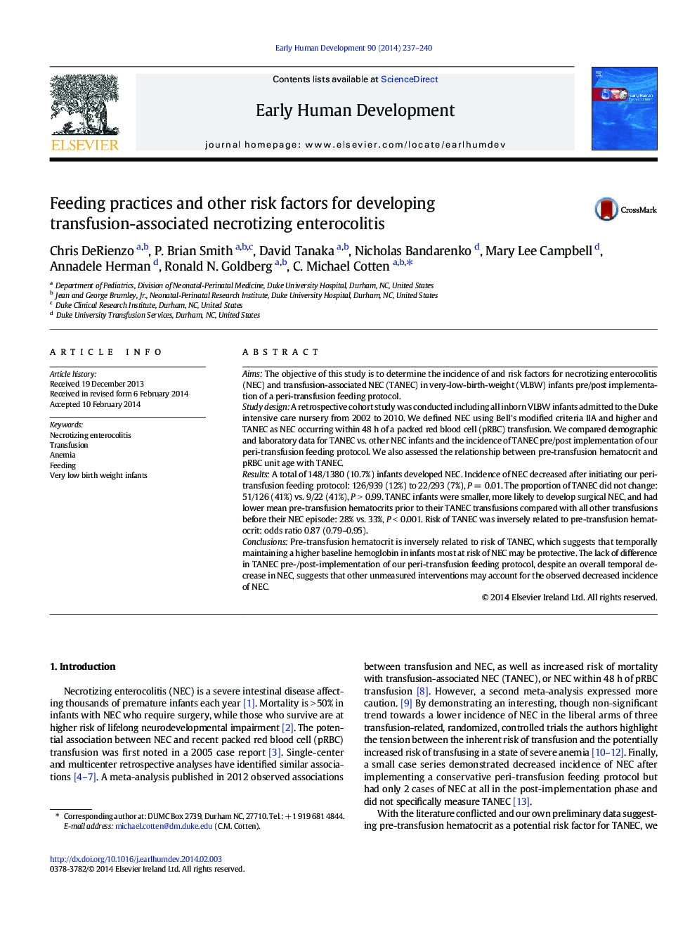 Feeding practices and other risk factors for developing transfusion-associated necrotizing enterocolitis