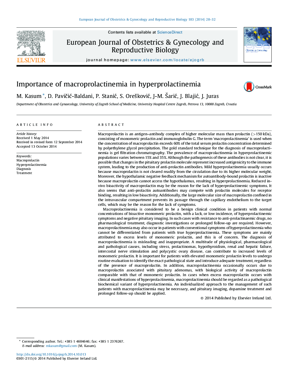 Importance of macroprolactinemia in hyperprolactinemia