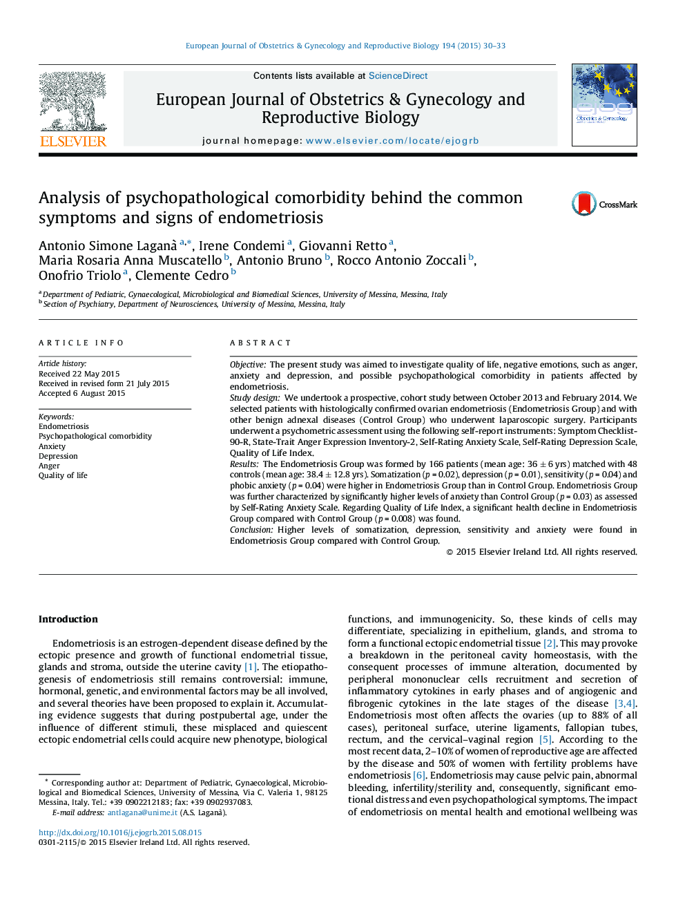 تجزیه و تحلیل ترکیبات روانی و پاتولوژیک پشت علائم رایج و علائم آندومتریوز 