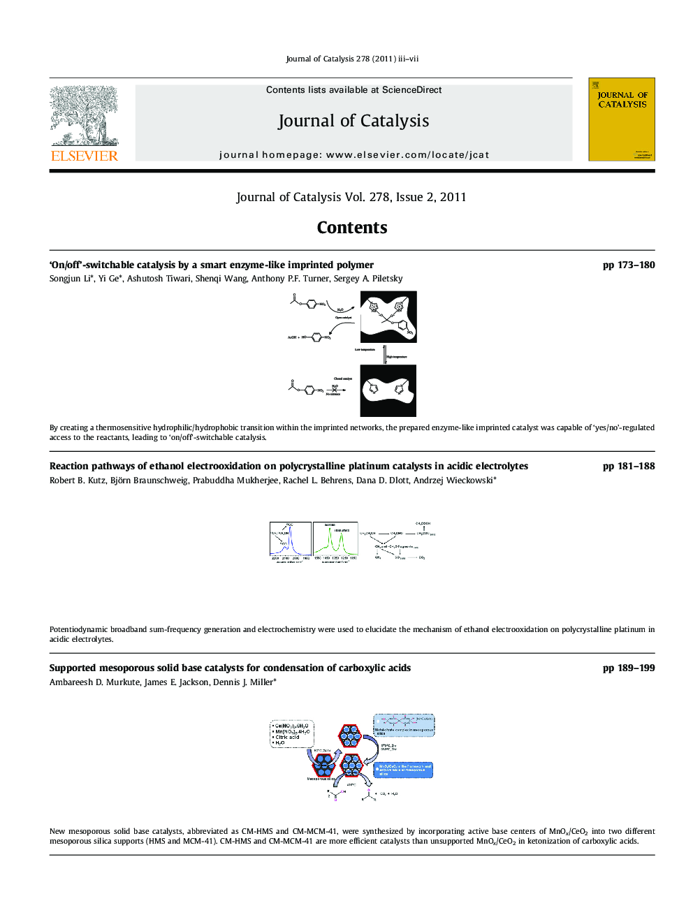 Graphical contents list