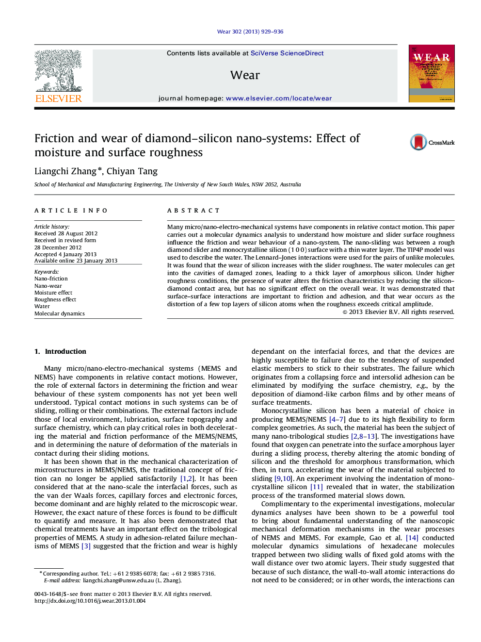 Friction and wear of diamond-silicon nano-systems: Effect of moisture and surface roughness