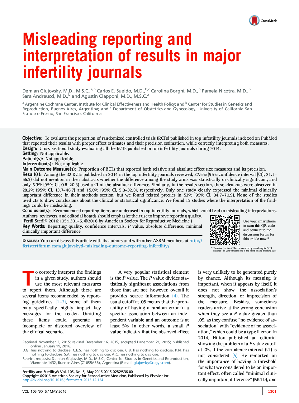 Misleading reporting and interpretation of results in major infertility journals