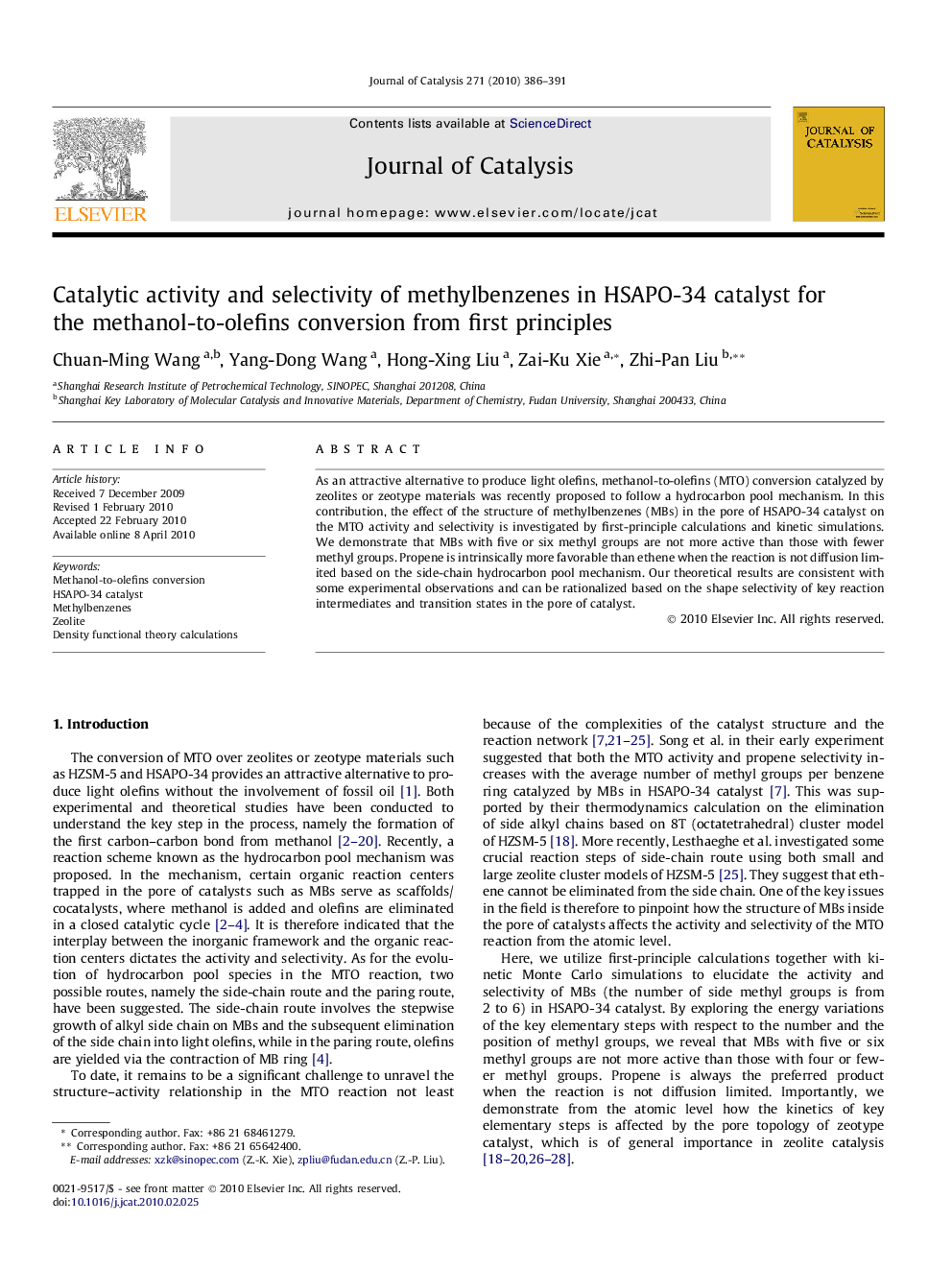 Catalytic activity and selectivity of methylbenzenes in HSAPO-34 catalyst for the methanol-to-olefins conversion from first principles