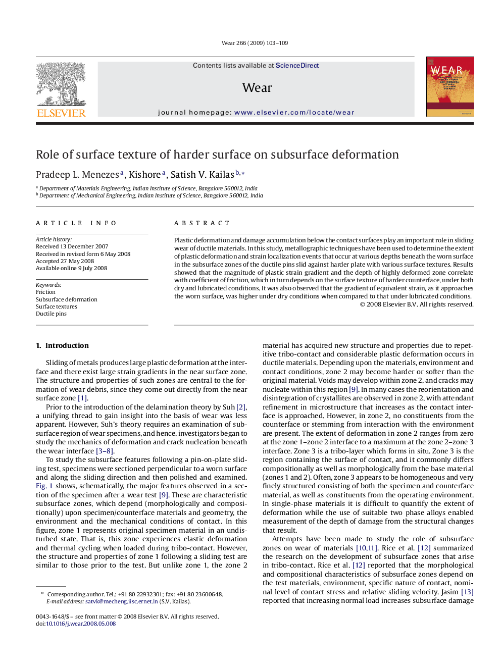 Role of surface texture of harder surface on subsurface deformation