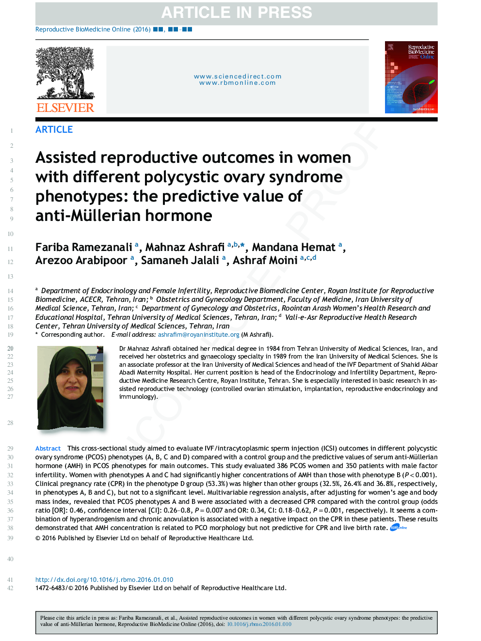 Assisted reproductive outcomes in women with different polycystic ovary syndrome phenotypes: the predictive value of anti-Müllerian hormone