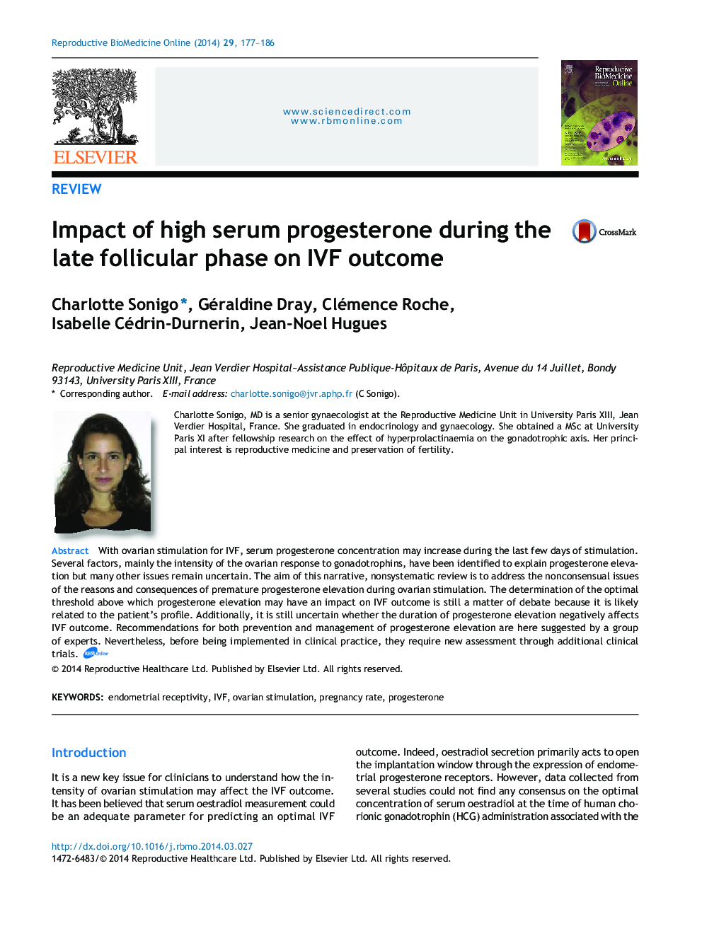 Impact of high serum progesterone during the late follicular phase on IVF outcome