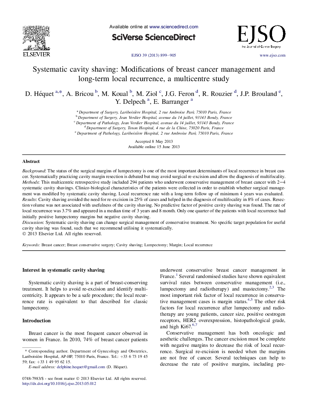 ریش تراش سیستماتیک: تغییرات در مدیریت سرطان پستان و عود فاجعه طولانی مدت، مطالعه چند محوری 