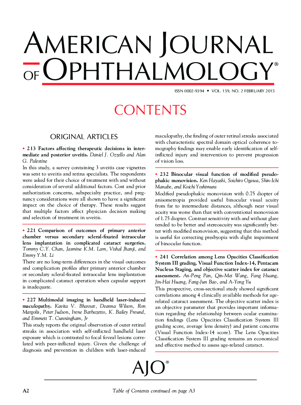 Table of Contents