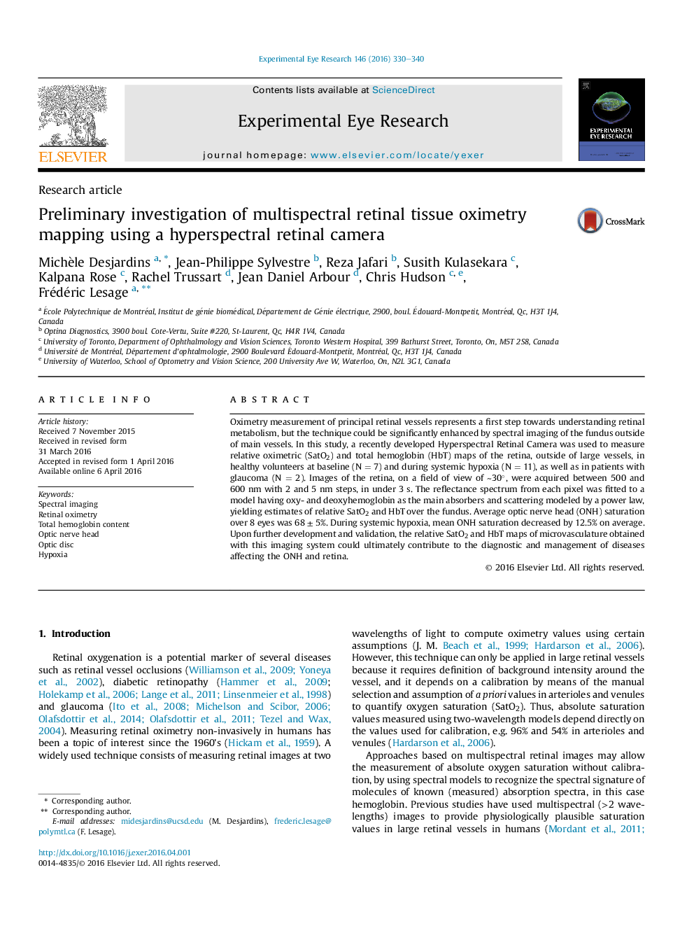 Preliminary investigation of multispectral retinal tissue oximetry mapping using a hyperspectral retinal camera