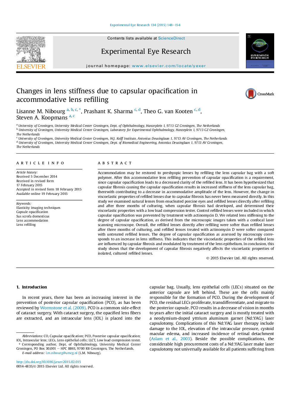 Changes in lens stiffness due to capsular opacification in accommodative lens refilling