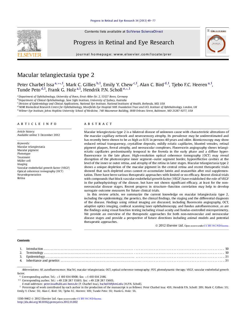 Macular telangiectasia type 2