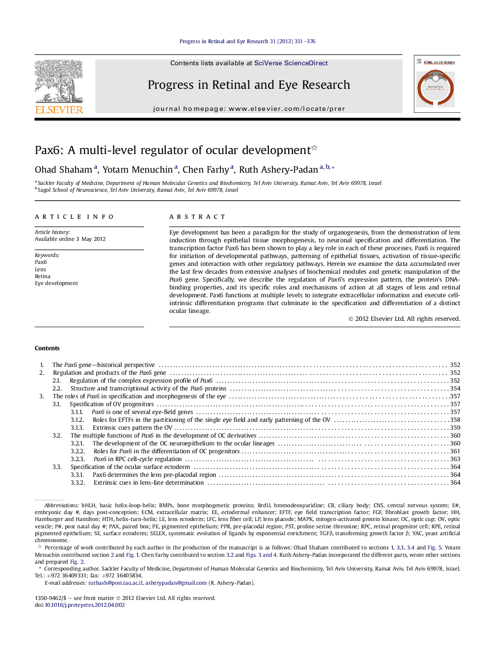 Pax6: A multi-level regulator of ocular development