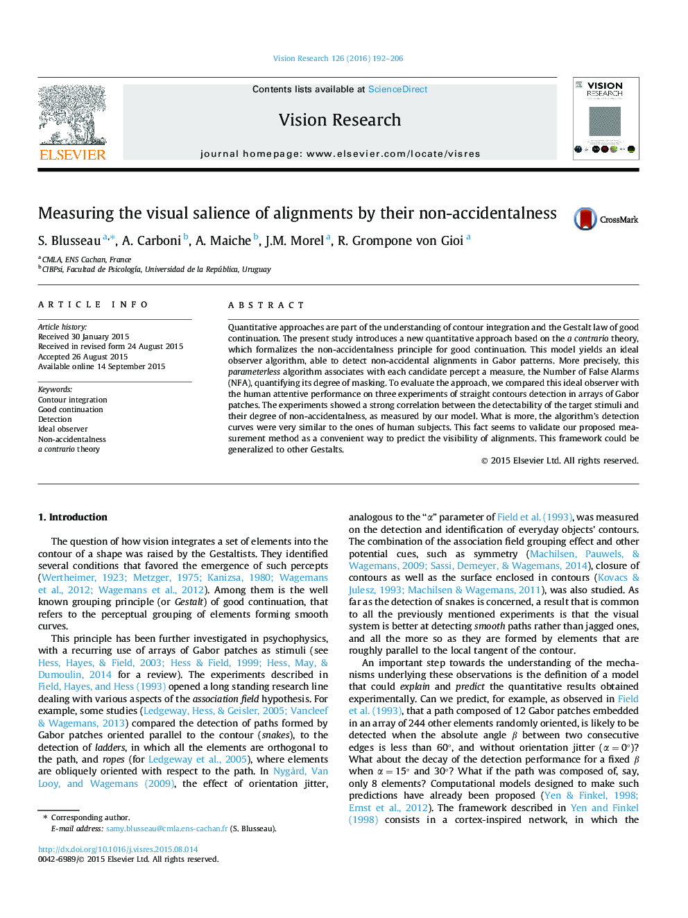 Measuring the visual salience of alignments by their non-accidentalness