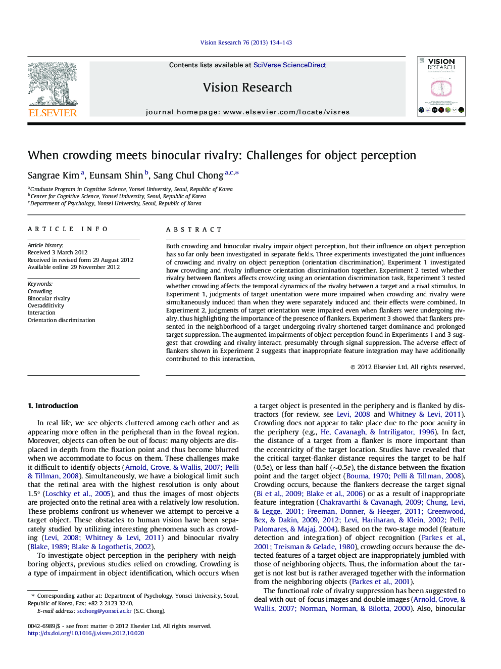 When crowding meets binocular rivalry: Challenges for object perception