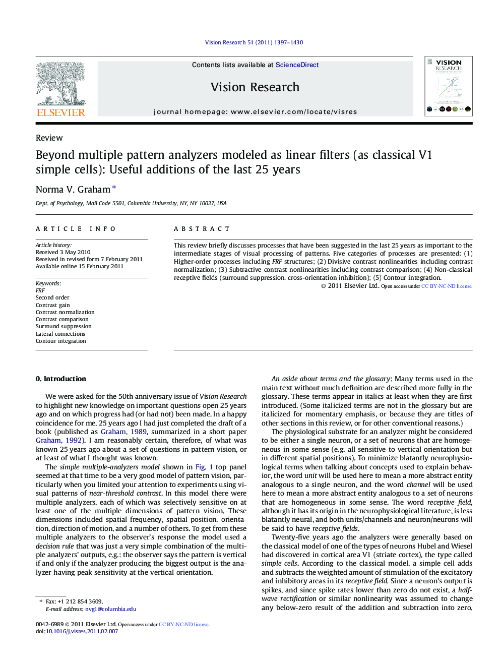 Beyond multiple pattern analyzers modeled as linear filters (as classical V1 simple cells): Useful additions of the last 25 years