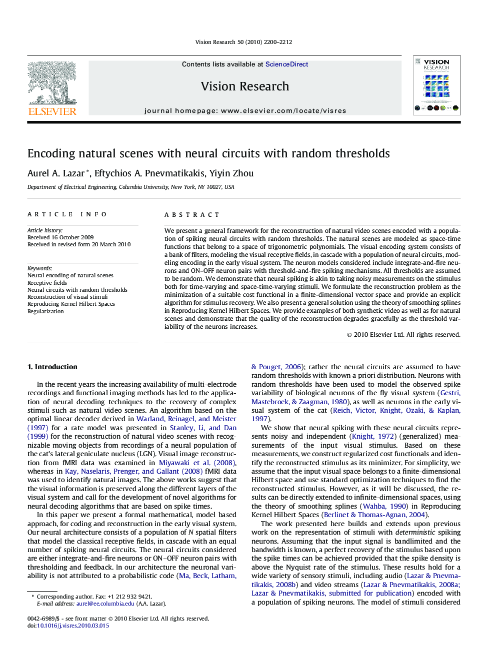 Encoding natural scenes with neural circuits with random thresholds