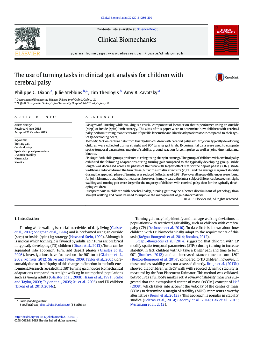 استفاده از وظایف چرخشی در تجزیه و تحلیل راه رفتن بالینی برای کودکان مبتلا به فلج مغزی 