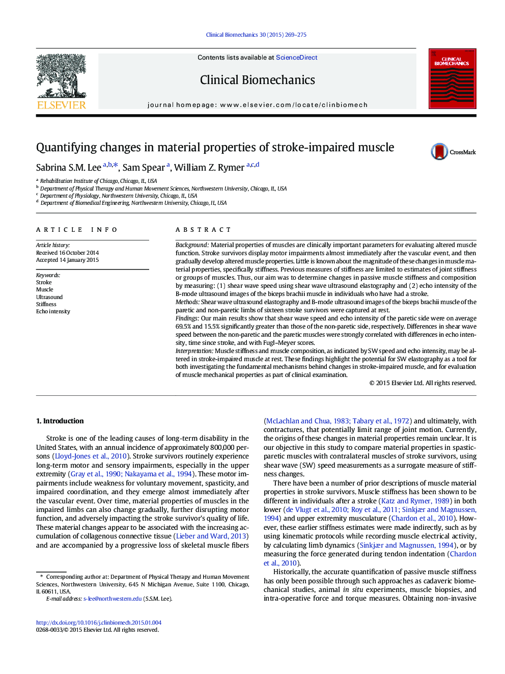 Quantifying changes in material properties of stroke-impaired muscle