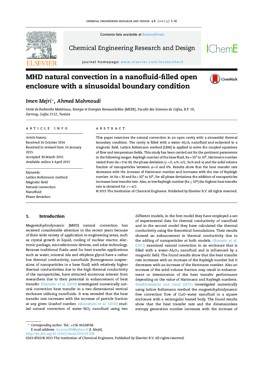 MHD natural convection in a nanofluid-filled open enclosure with a sinusoidal boundary condition