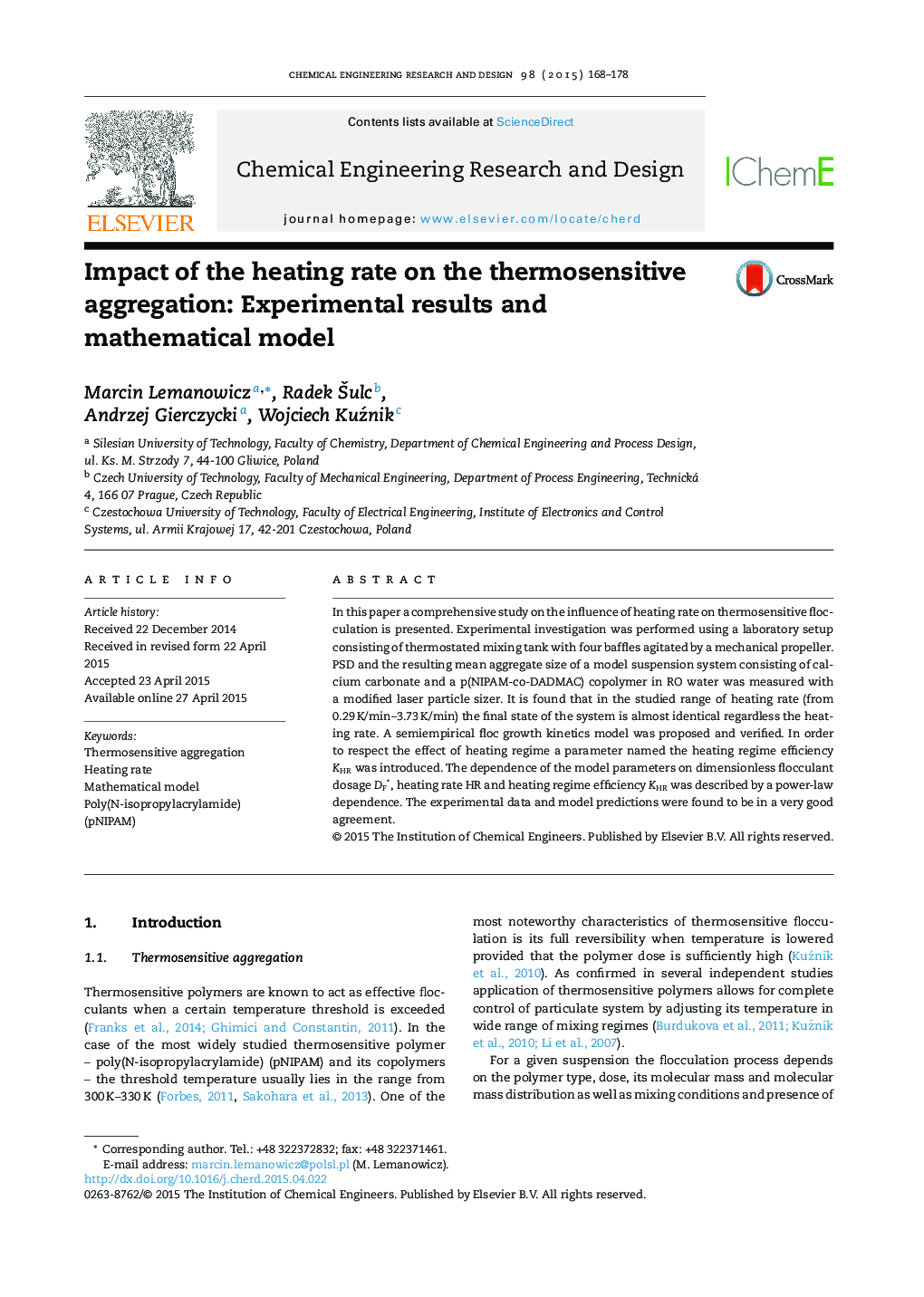 Impact of the heating rate on the thermosensitive aggregation: Experimental results and mathematical model