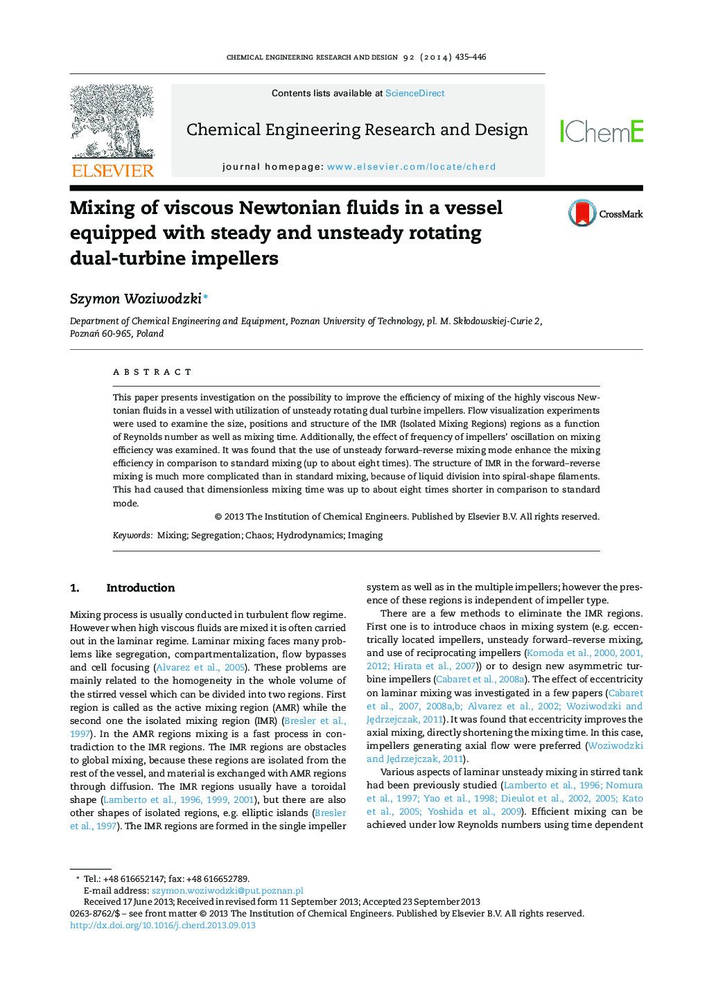 Mixing of viscous Newtonian fluids in a vessel equipped with steady and unsteady rotating dual-turbine impellers