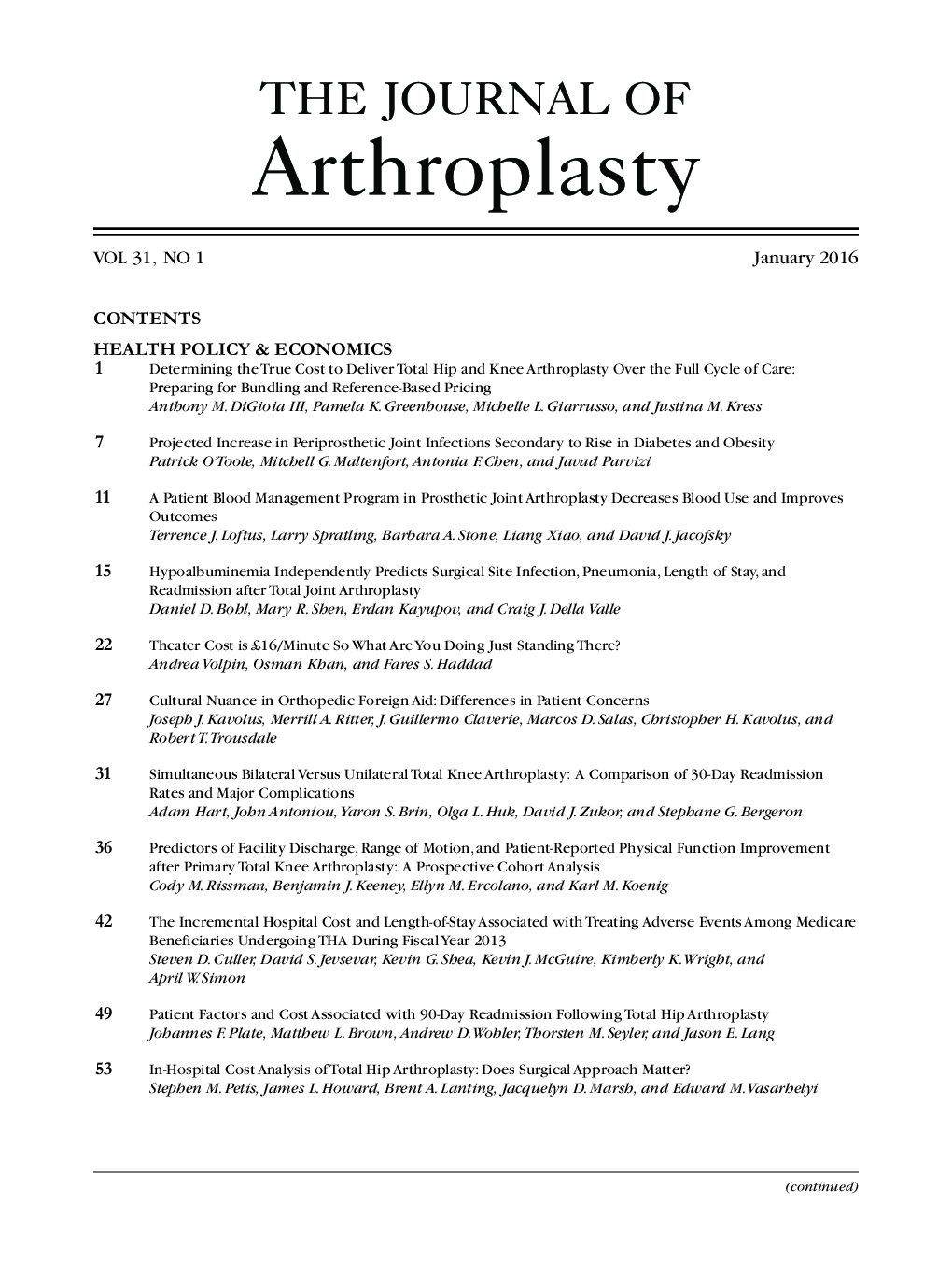 Table of Contents