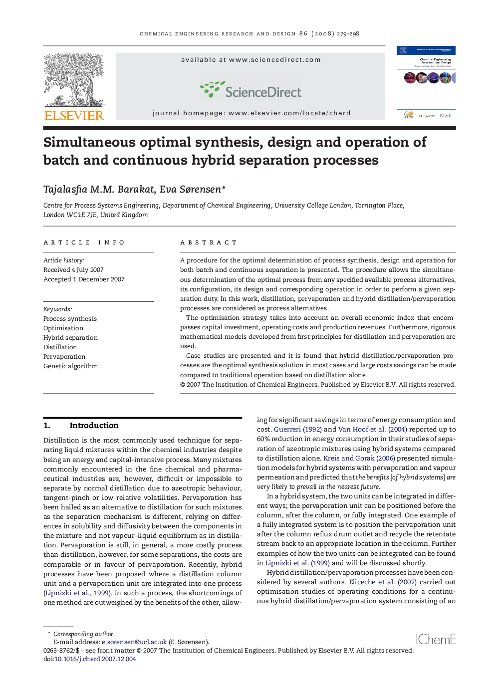 Simultaneous optimal synthesis, design and operation of batch and continuous hybrid separation processes