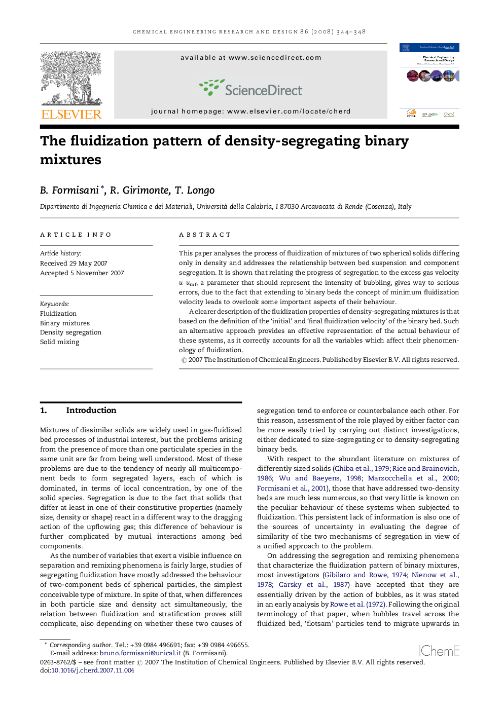 The fluidization pattern of density-segregating binary mixtures