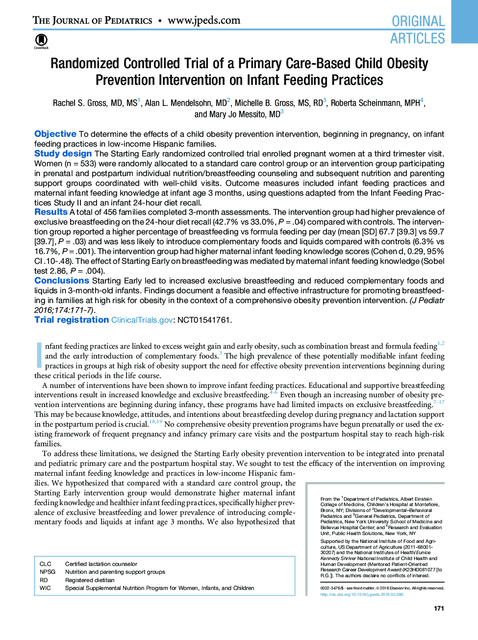 Randomized Controlled Trial of a Primary Care-Based Child Obesity Prevention Intervention on Infant Feeding Practices 