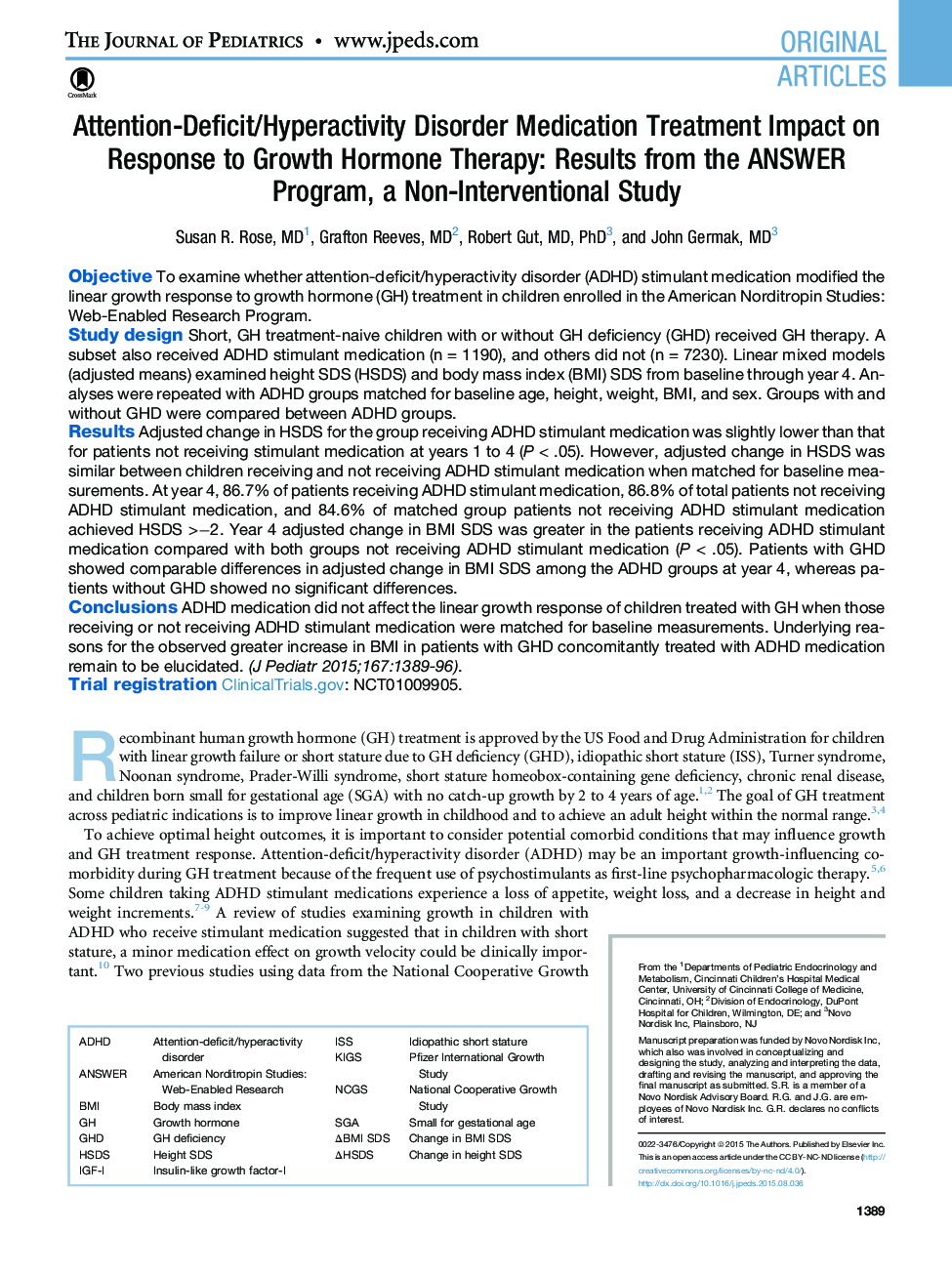 Attention-Deficit/Hyperactivity Disorder Medication Treatment Impact on Response to Growth Hormone Therapy: Results from the ANSWER Program, a Non-Interventional Study