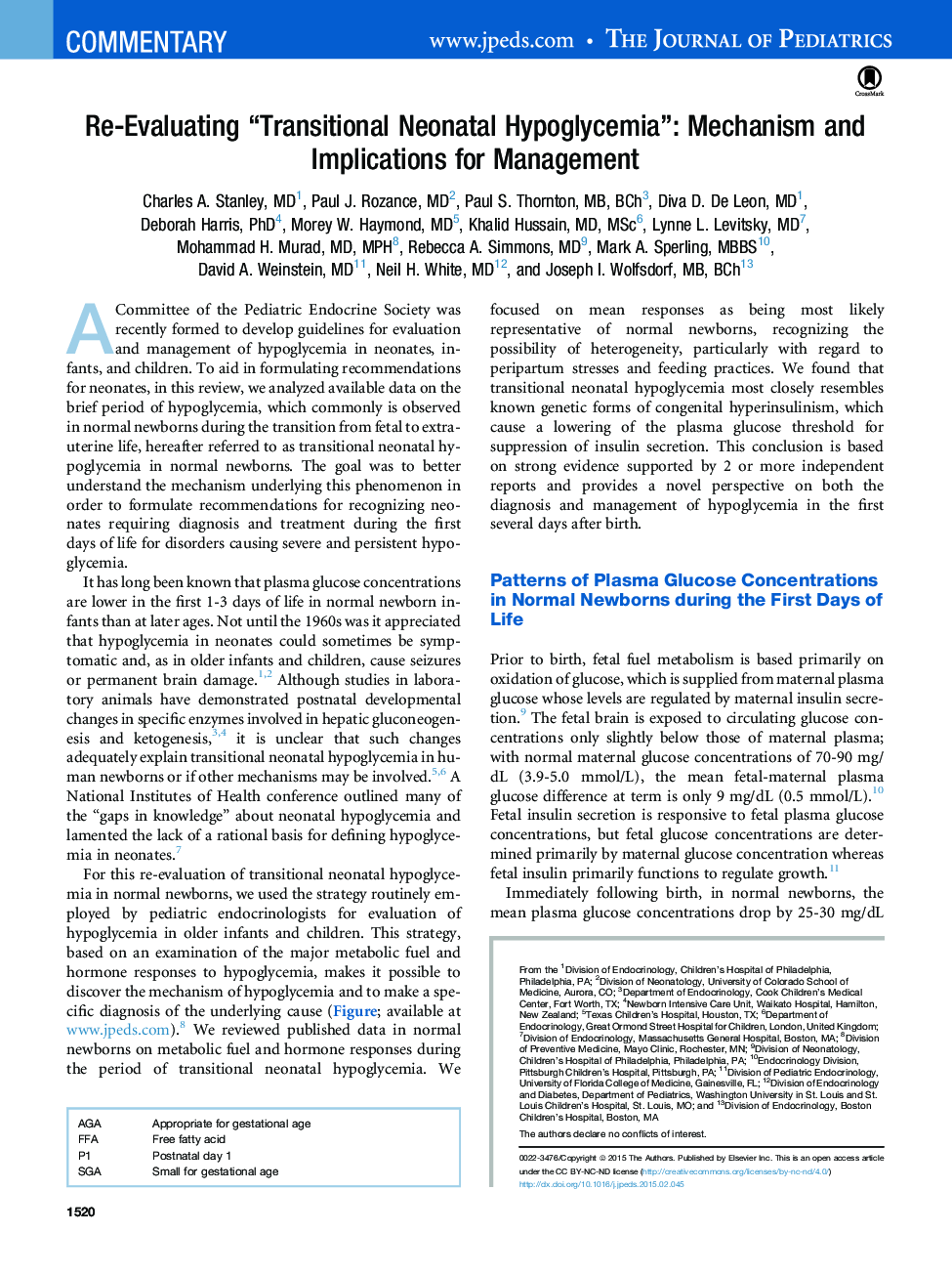 Re-Evaluating “Transitional Neonatal Hypoglycemia”: Mechanism and Implications for Management