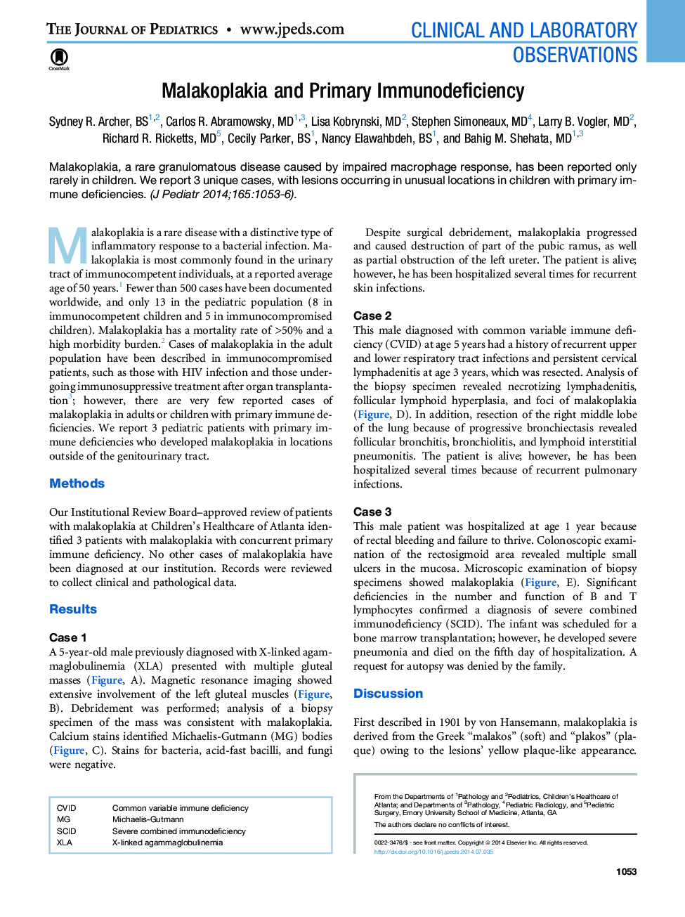 Malakoplakia and Primary Immunodeficiency