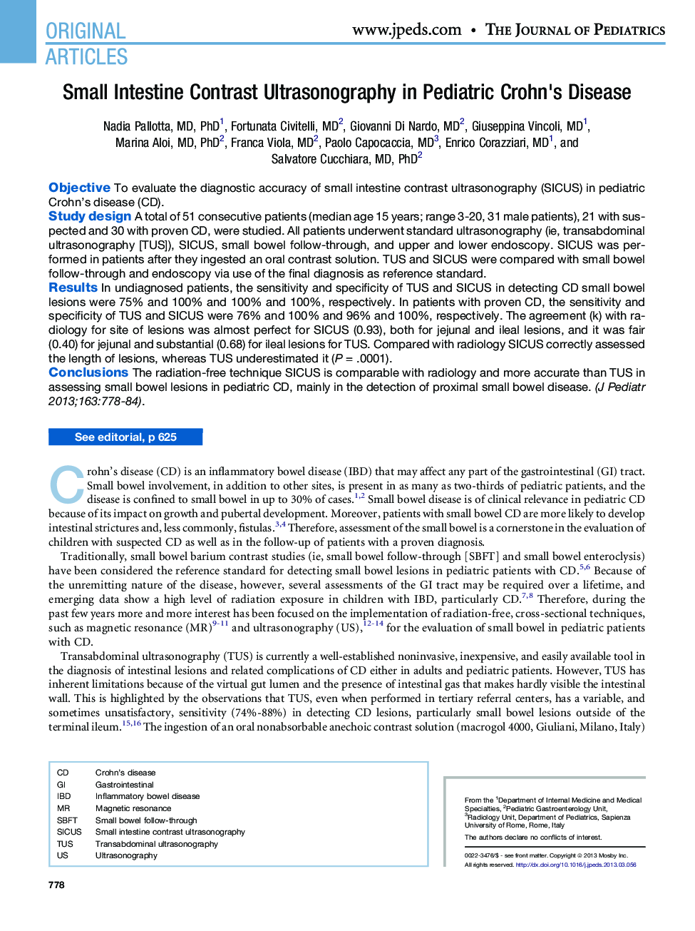 Small Intestine Contrast Ultrasonography in Pediatric Crohn's Disease