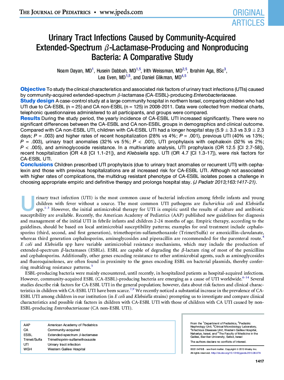 Urinary Tract Infections Caused by Community-Acquired Extended-Spectrum Î²-Lactamase-Producing and Nonproducing Bacteria: A Comparative Study
